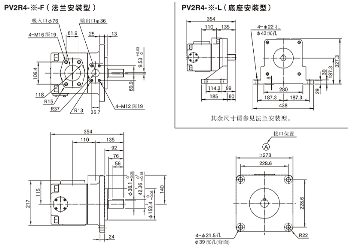 <a  target='_blank'><u>油研葉片泵</u></a>PV2R4-136、153、184、200、237尺寸